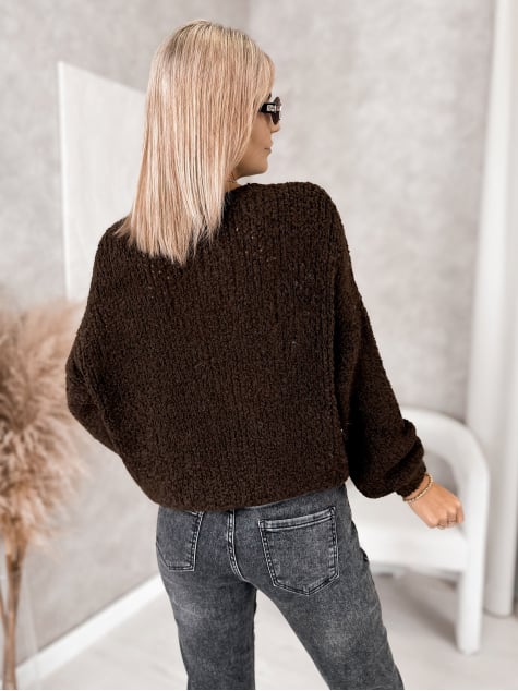 SWETER PARAVEL CIEMNOBRĄZOWY