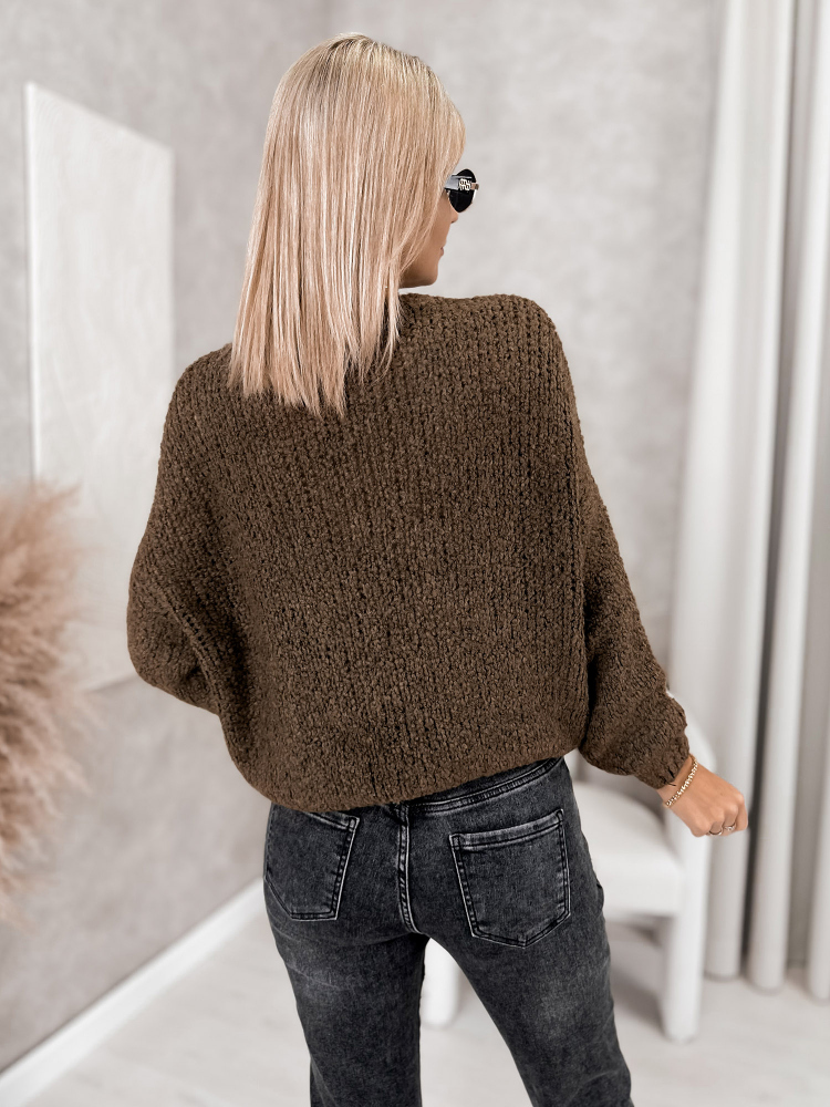 SWETER PARAVEL BRĄZOWY