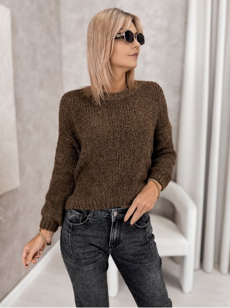 SWETER PARAVEL BRĄZOWY