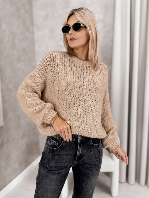 SWETER PARAVEL KARMELOWY