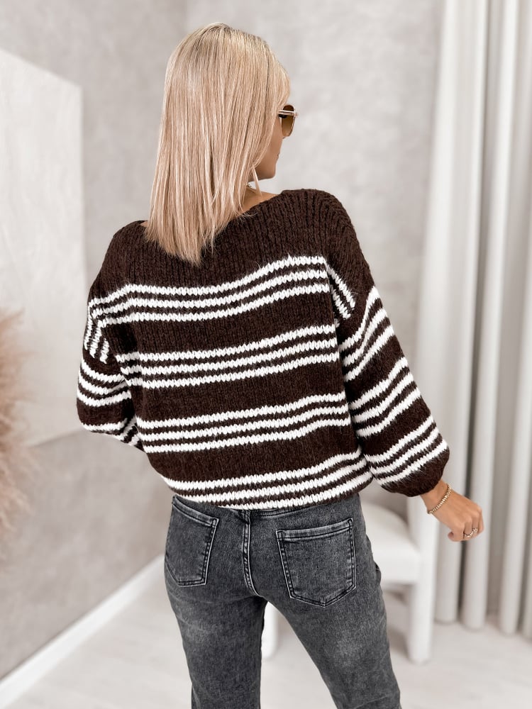 SWETER RILIAN BRĄZOWY