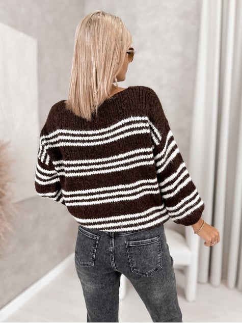 SWETER RILIAN BRĄZOWY