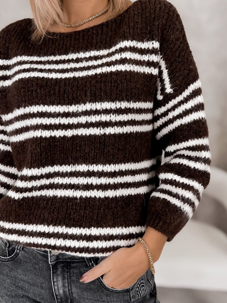 SWETER RILIAN BRĄZOWY