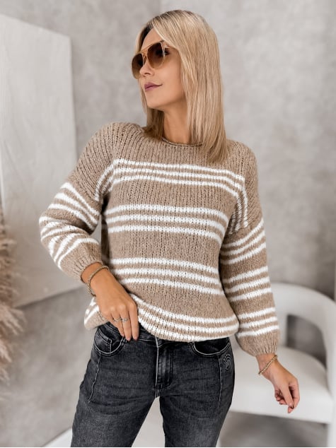 SWETER RILIAN KARMELOWY