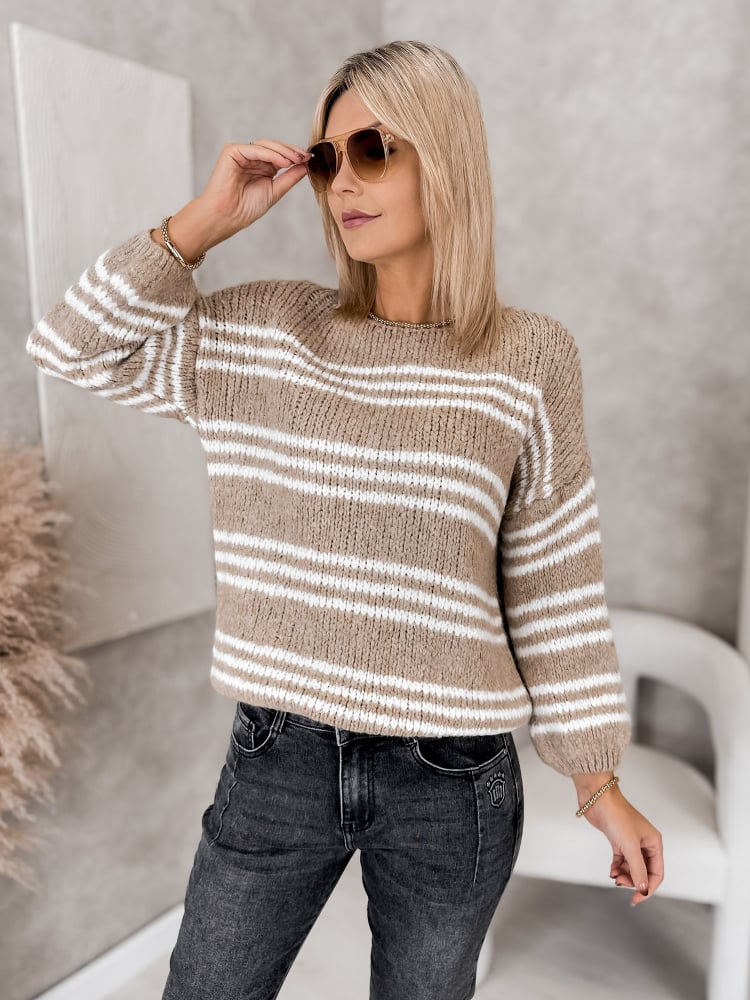 SWETER RILIAN KARMELOWY