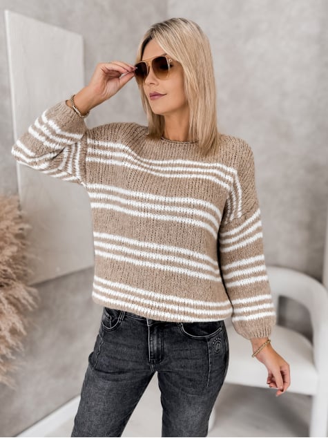 SWETER RILIAN KARMELOWY