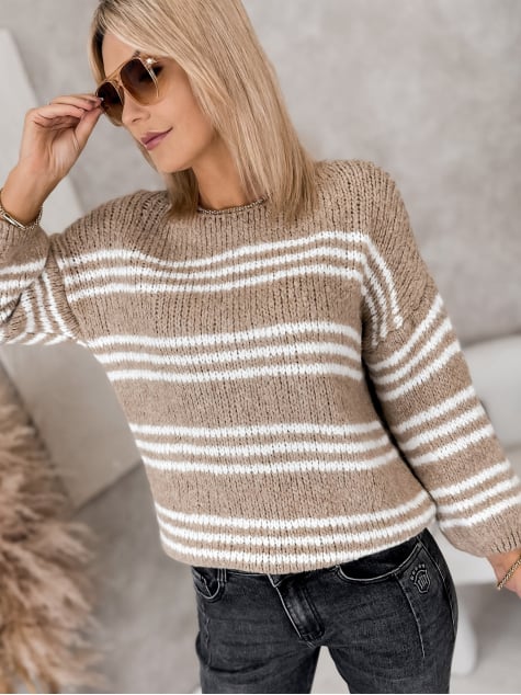 SWETER RILIAN KARMELOWY