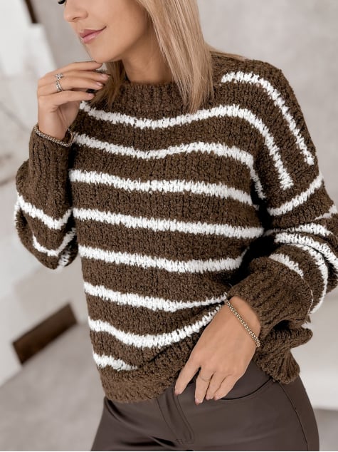 SWETER SATORI BRĄZOWY