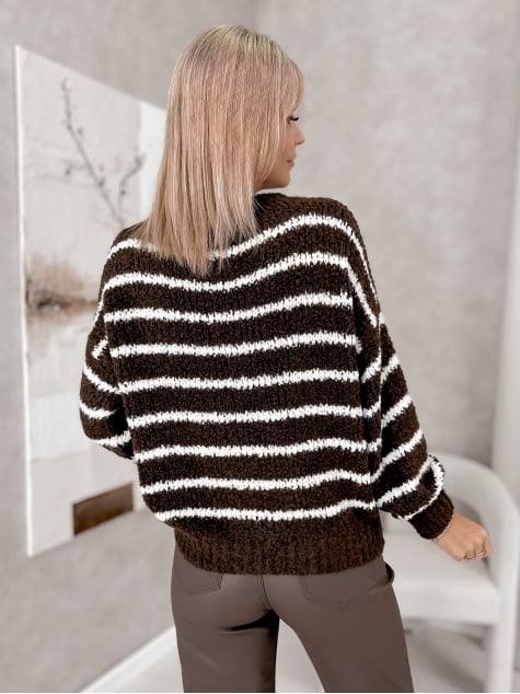 SWETER SATORI CIEMNOBRĄZOWY