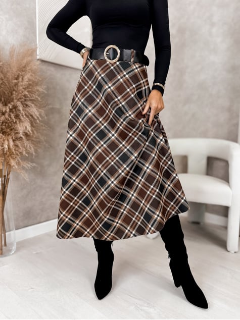 SPÓDNICA ETHNE BRĄZOWA