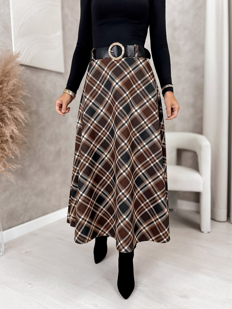 SPÓDNICA ETHNE BRĄZOWA