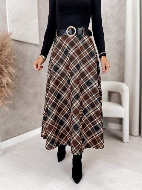 SPÓDNICA ETHNE BRĄZOWA