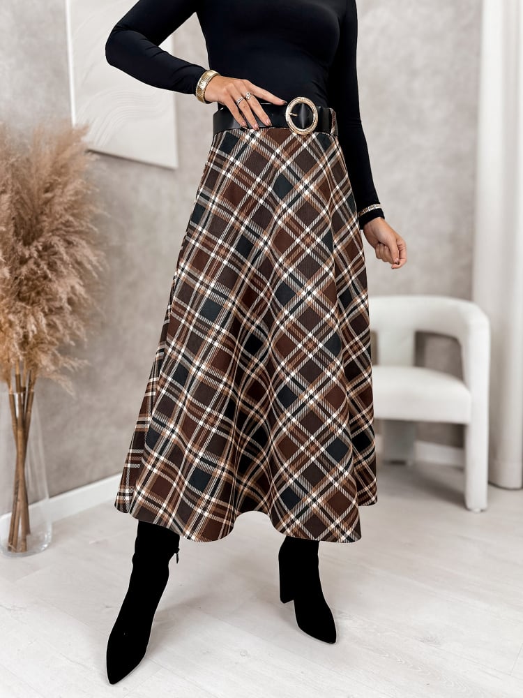 SPÓDNICA ETHNE BRĄZOWA