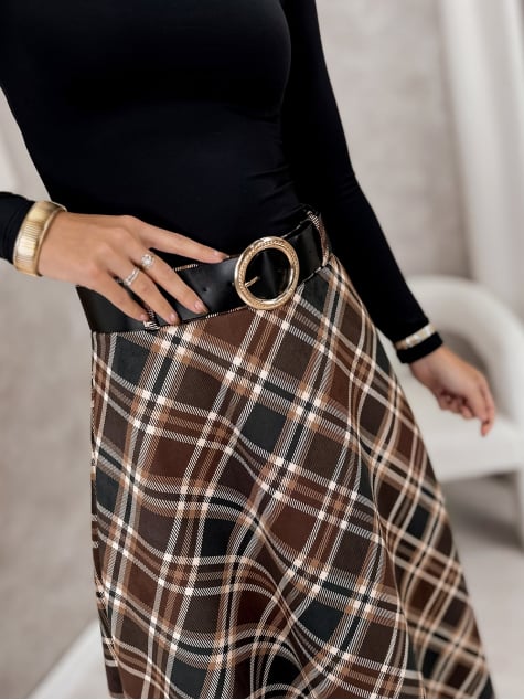 SPÓDNICA ETHNE BRĄZOWA