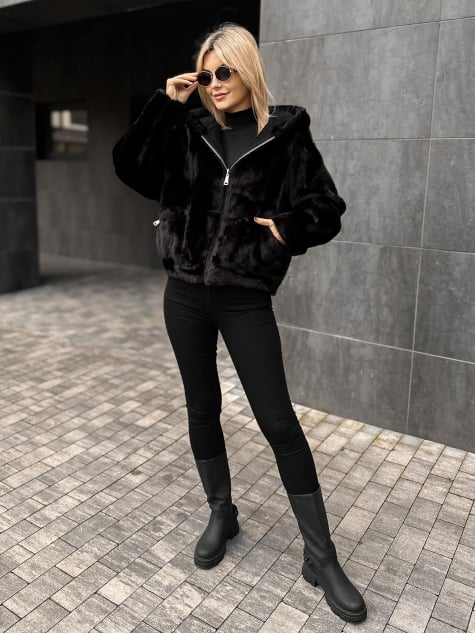 KURTKA EADIRA DWUSTRONNA CZARNA