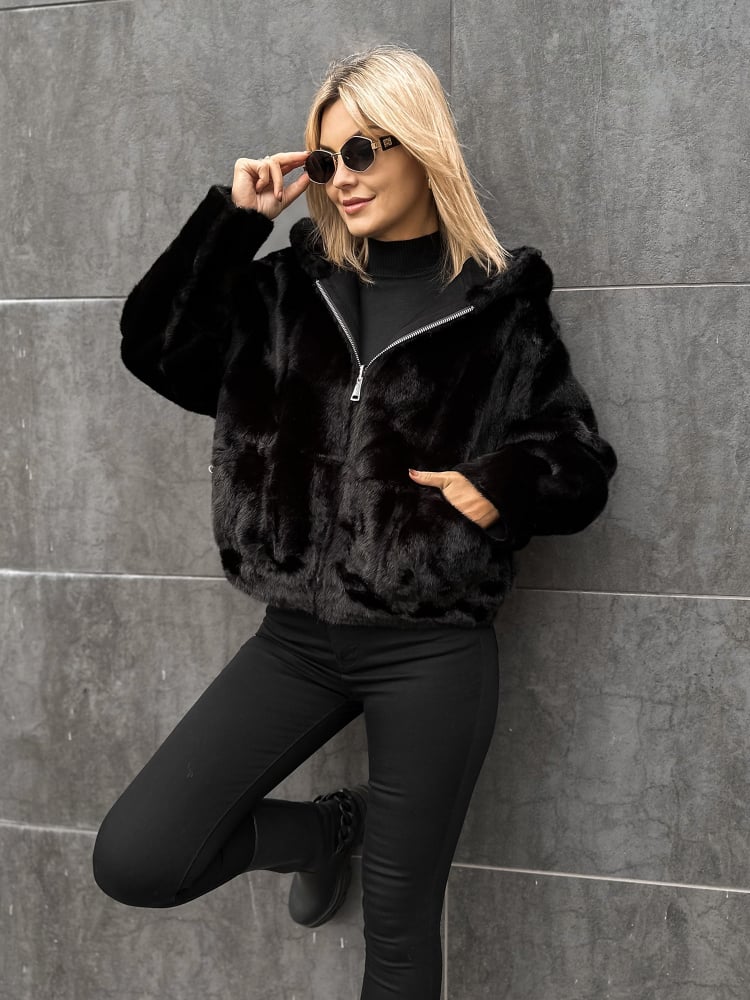 KURTKA EADIRA DWUSTRONNA CZARNA