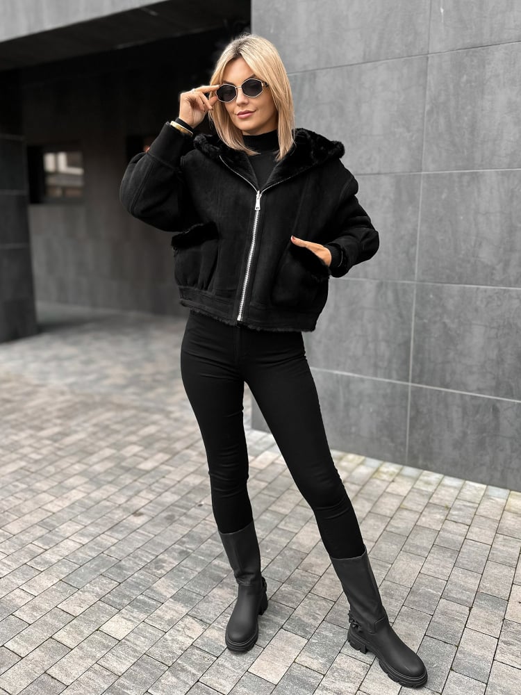 KURTKA EADIRA DWUSTRONNA CZARNA