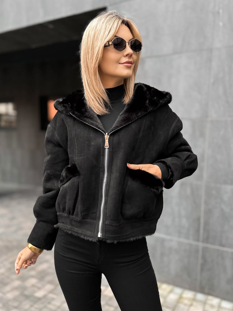 KURTKA EADIRA DWUSTRONNA CZARNA