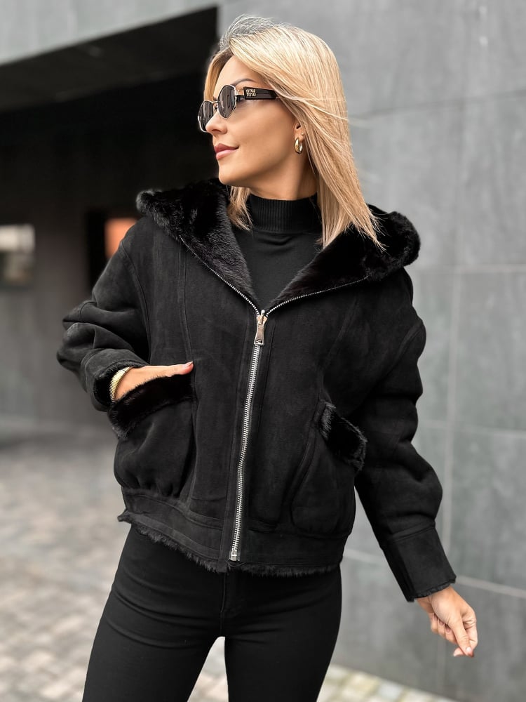 KURTKA EADIRA DWUSTRONNA CZARNA