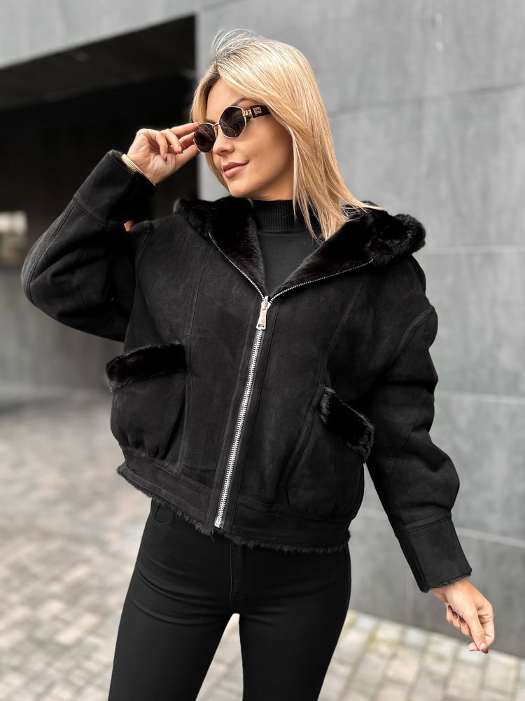 KURTKA EADIRA DWUSTRONNA CZARNA