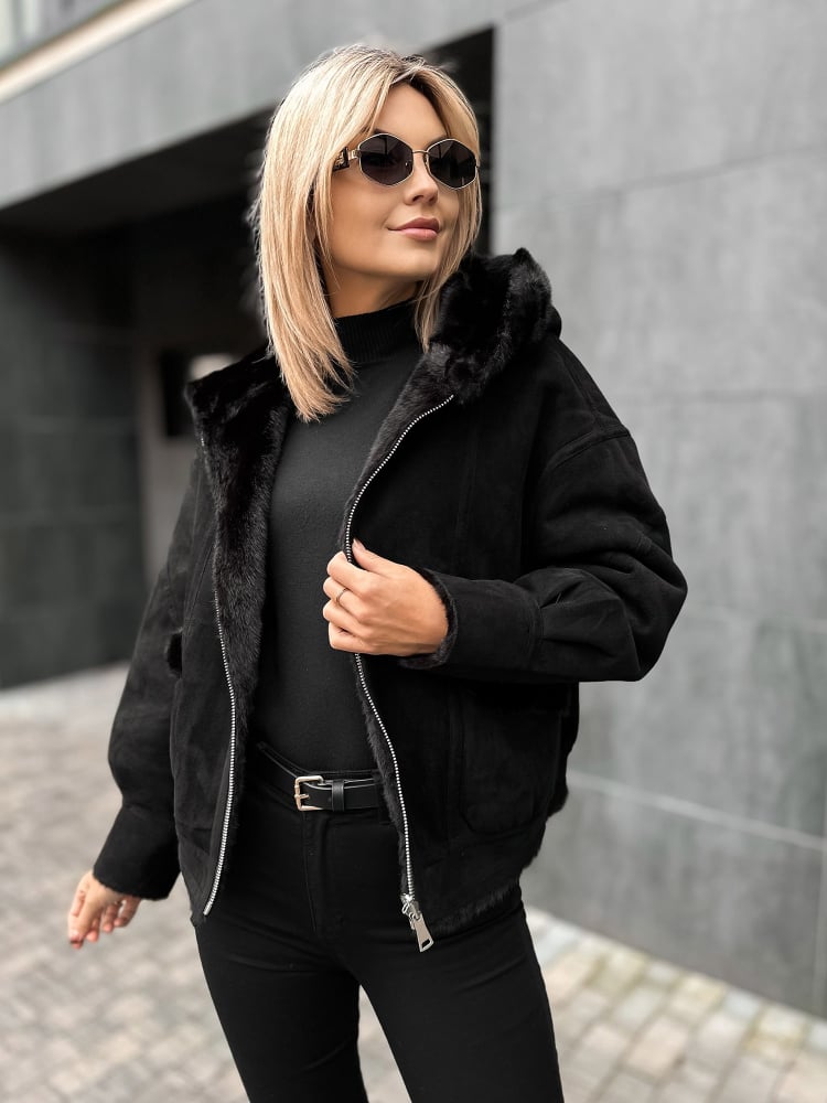 KURTKA EADIRA DWUSTRONNA CZARNA