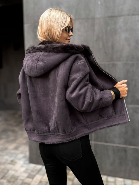 KURTKA EADIRA DWUSTRONNA CIEMNOSZARA