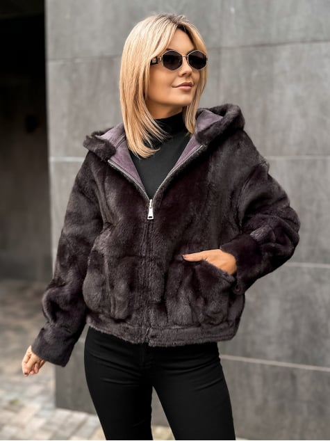 KURTKA EADIRA DWUSTRONNA CIEMNOSZARA