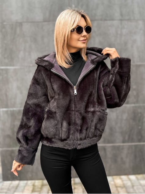 KURTKA EADIRA DWUSTRONNA CIEMNOSZARA