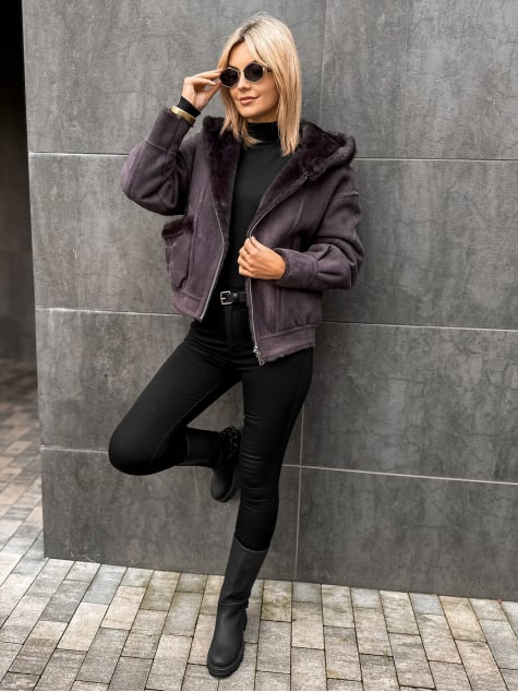 KURTKA EADIRA DWUSTRONNA CIEMNOSZARA