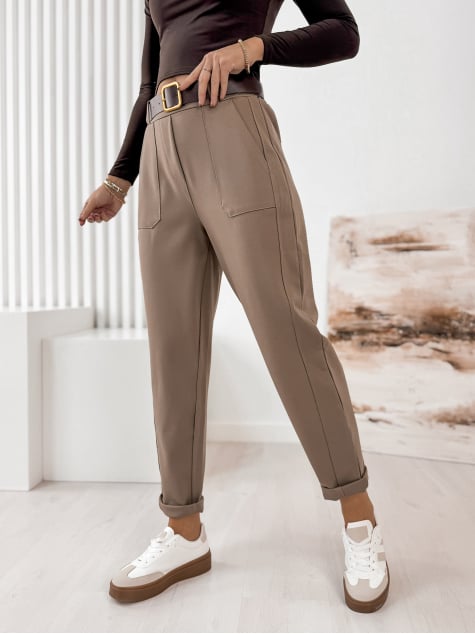 SPODNIE SERAFINE CIEMNOBEŻOWE