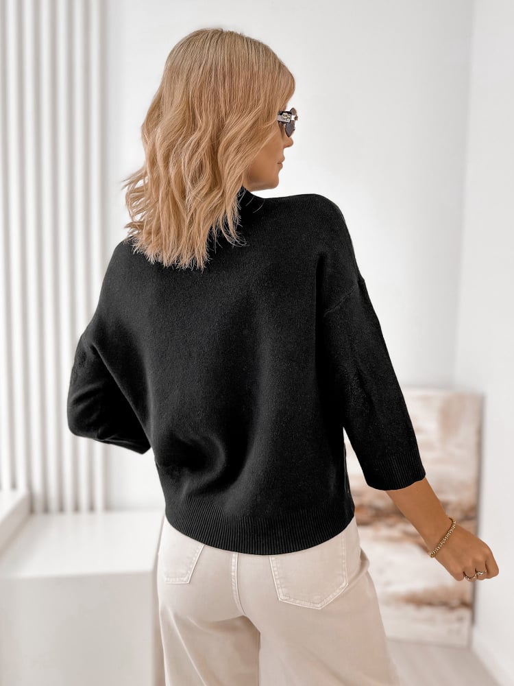 SWETER SELDEN CZARNY