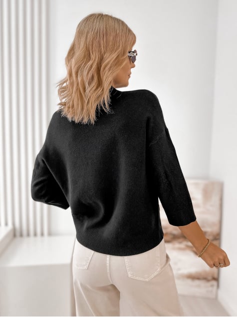 SWETER SELDEN CZARNY