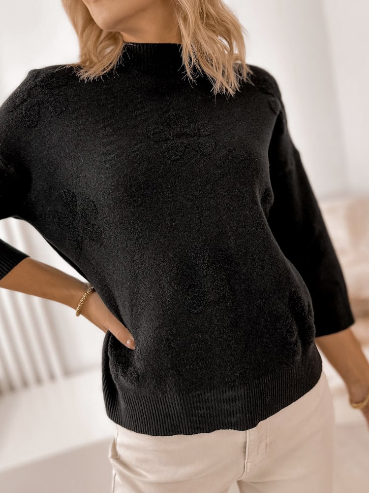 SWETER SELDEN CZARNY