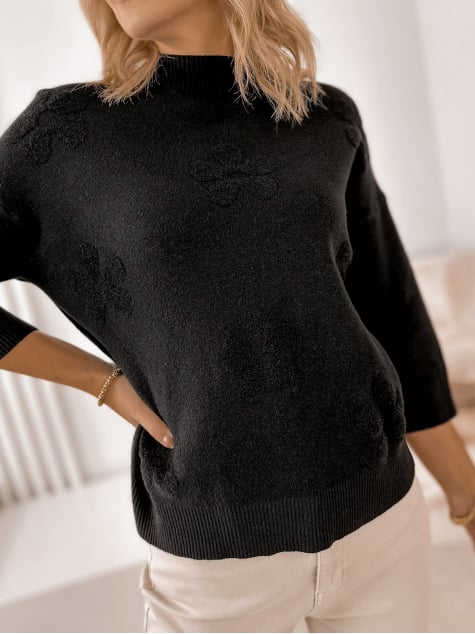 SWETER SELDEN CZARNY