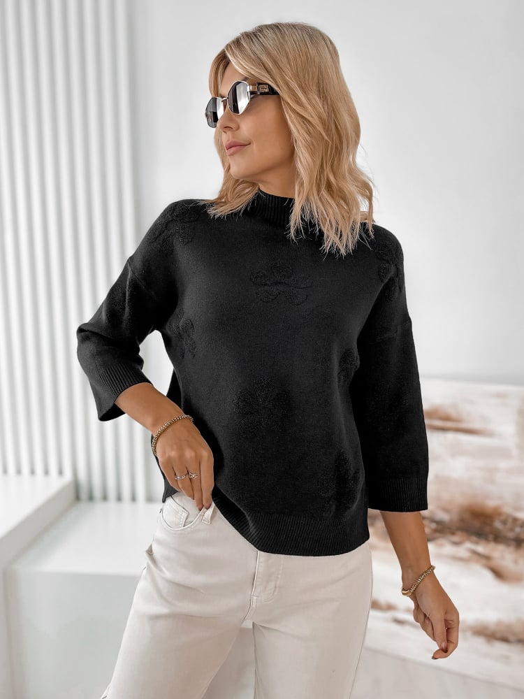 SWETER SELDEN CZARNY