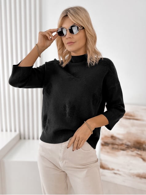 SWETER SELDEN CZARNY