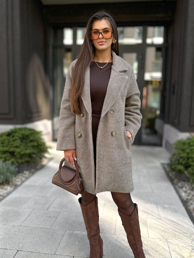 PŁASZCZ DECKARD CIEMNOBEŻOWY