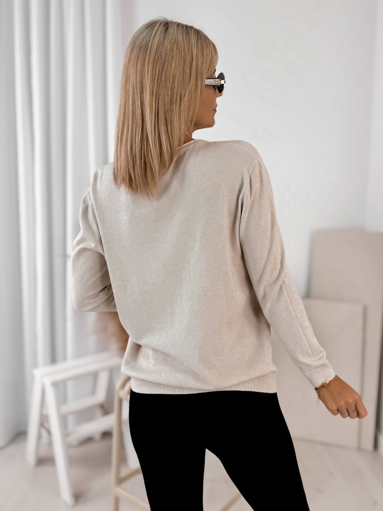 SWETER ARTEMIS BEŻOWY