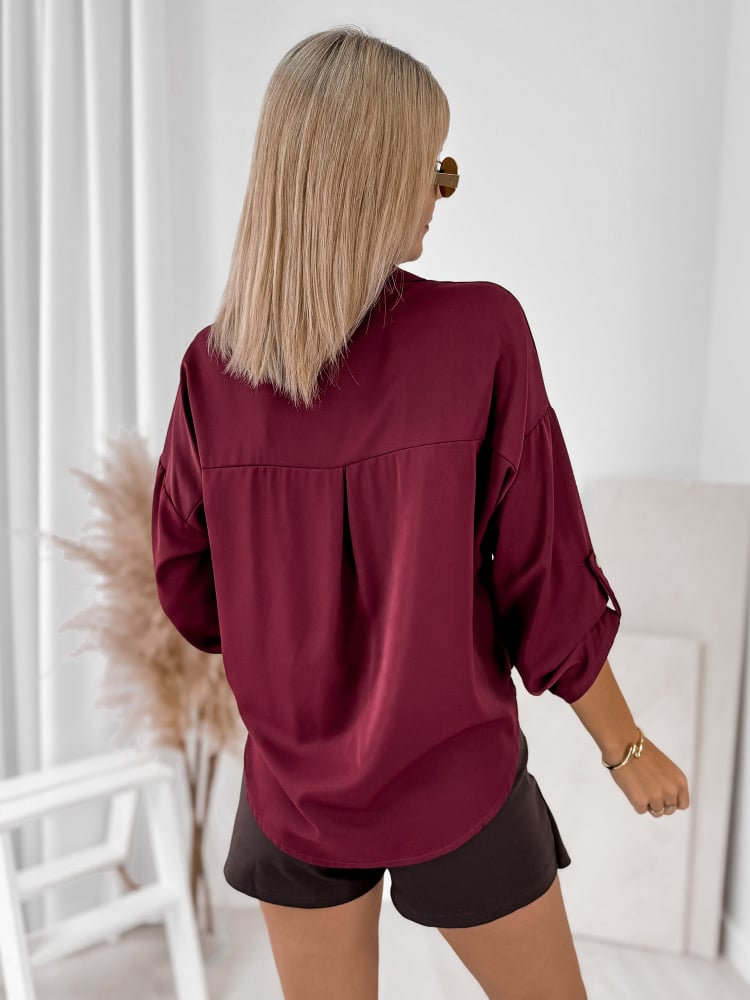 KOSZULA WILKINS BORDOWA