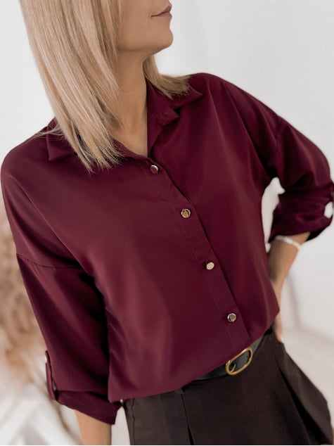 KOSZULA WILKINS BORDOWA