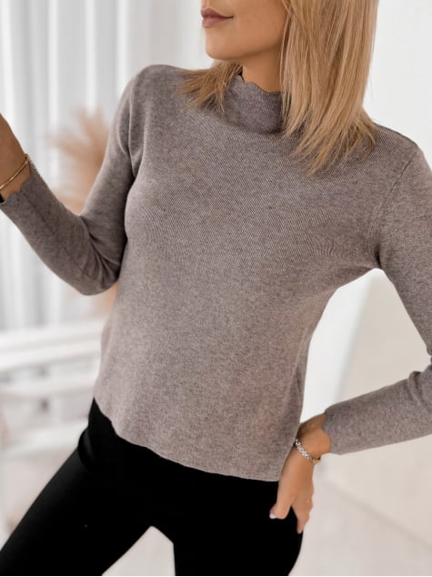 SWETER LOXLEY CIEMNOBEŻOWY