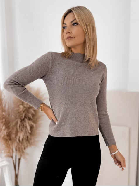 SWETER LOXLEY CIEMNOBEŻOWY