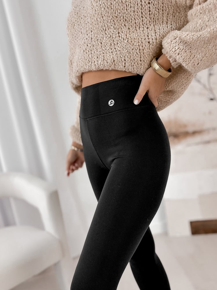 LEGGINSY OCIEPLANE ANSELMO CZARNE