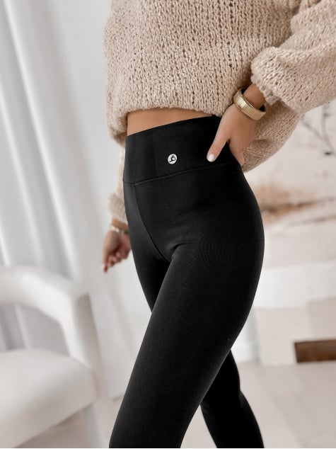 LEGGINSY OCIEPLANE ANSELMO CZARNE