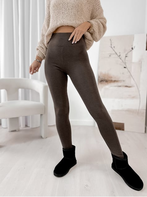 LEGGINSY ANSELMO BRĄZOWE