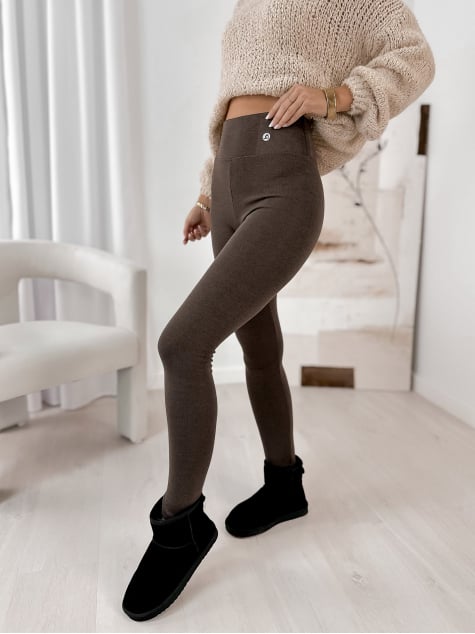 LEGGINSY OCIEPLANE ANSELMO BRĄZOWE