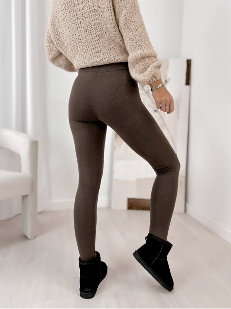 LEGGINSY OCIEPLANE ANSELMO BRĄZOWE