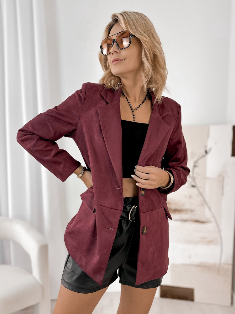 ŻAKIET REMEDIOS BORDOWY