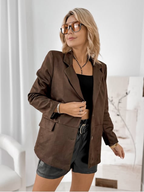 ŻAKIET REMEDIOS BRĄZOWY