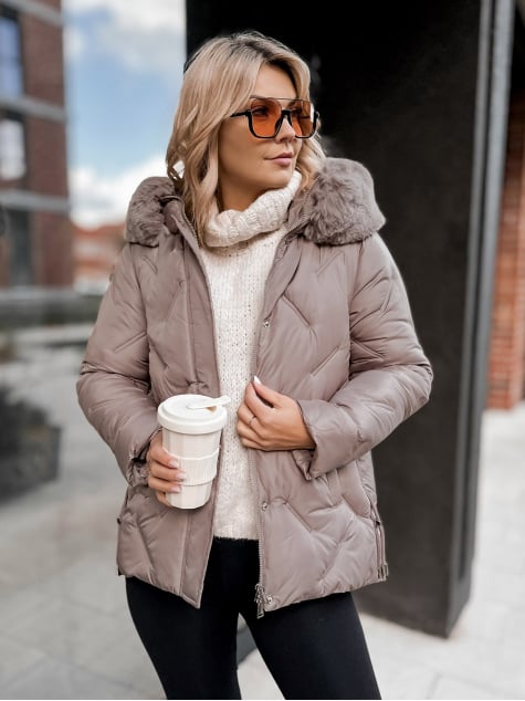 KURTKA BENONI CIEMNOBEŻOWA